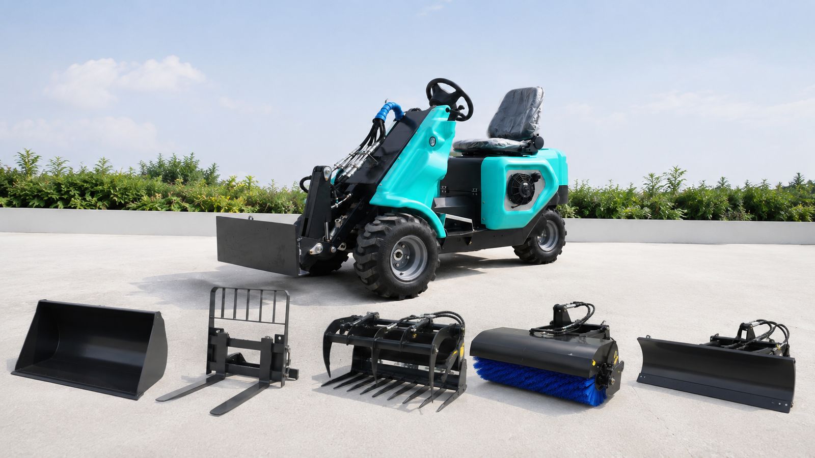 NusLoader NL-15 Compact Loader with optional attachments